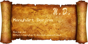 Menyhárt Dorina névjegykártya
