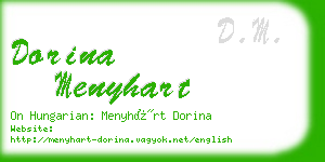 dorina menyhart business card